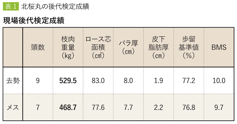 「北桜丸」の枝肉共励会での受賞成績
